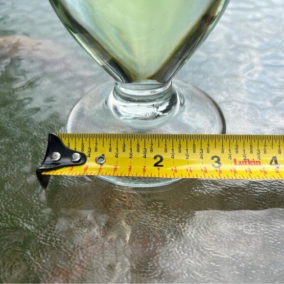 Murano Venetian Purple & Green Uranium Sommerso Glass Stem Vase Hand Blown - Picture 15 of 16